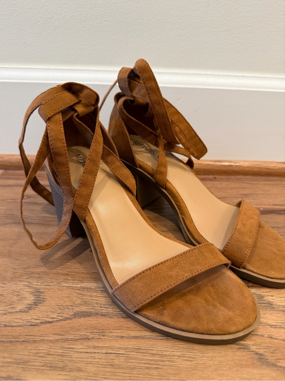 Brown Suede Block Heel